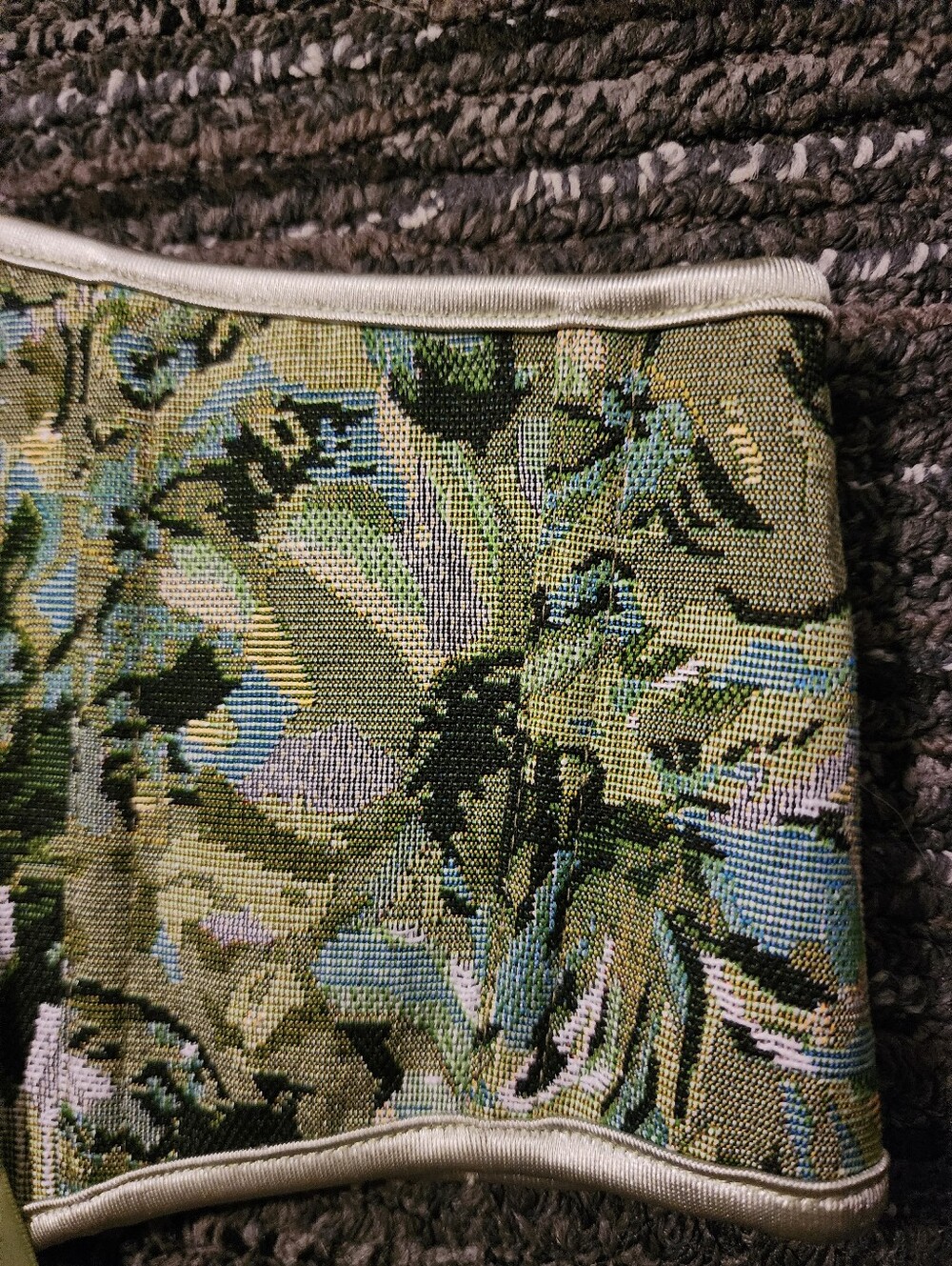 Scarlet Darkness Renaissance Green Floral Tapestry Corset Belt Women's Size 6 - Picture 3 of 9